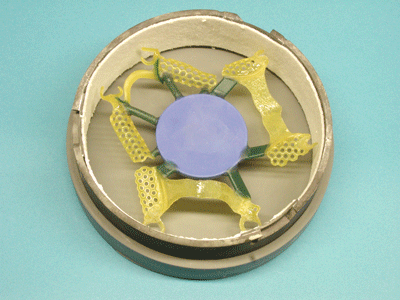 Three Ti-Light patterns in a flat metal ring for Cast by Ti-Research